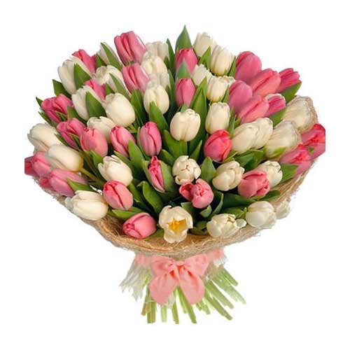 Healthy Wishes Pink Blush Tulips Bouquet