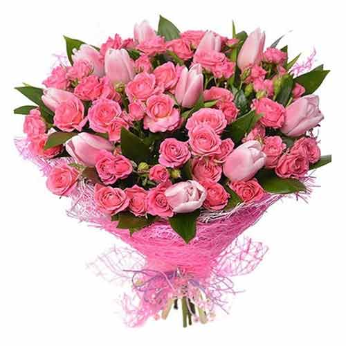 Affectionate Pink Floral Composition