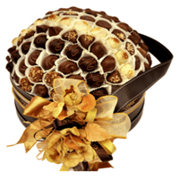 This Exclusive Leather Basket of Godiva Chocolates......  to Kalba