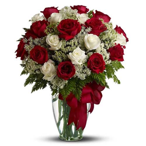 Give this eye-catching floral arrangement of 24 go......  to Dubai