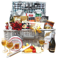 Wonderful Beach Picnic Goodies Basket