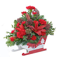 Breathtaking Santa Christmas Sleigh Bouquet
