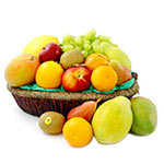 <b>Deluxe fruit baskets</b> have a selection of tr...