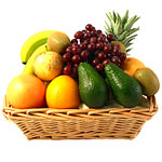 Prestige fruit baskets delivered in lovely wicker ......  to Biggar