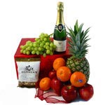 An affordable gift containing Champagne, Nuts and ......  to St. Peter Port
