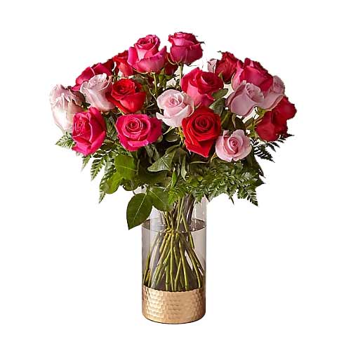 Sophisticated Mixed Roses Bouquet for Valentines Day