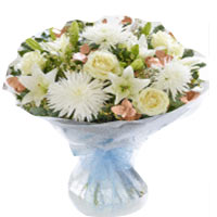 Blooming Natural Beauty White Flower Bouquet