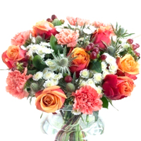 Stunning Presentation of Orange and Red Flowers