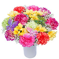 Sweetest My Heart to Yours Colourful Carnations
