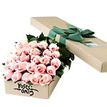 Eye-Catching arrangement of 2 dozen Pink Roses