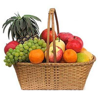 Mother Natures Basket Full of Fresh Fruits