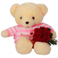 Classy Tickles Bouquet with Cute Teddy Bear
