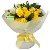 Charming Flower Bouquets of Yellow Roses