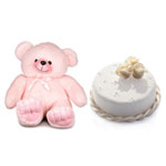 Heavenly Santa's Vanilla Surprise with Teddy Bear