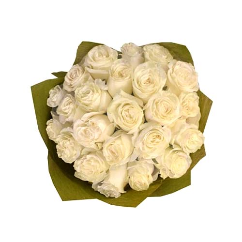 24 White Roses Bouquet