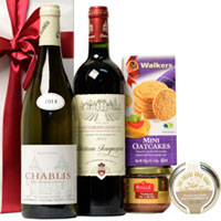 Heavenly Shop Around Wine N Gourmet Gift Basket