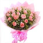 Exotic Pink Roses Bouquet