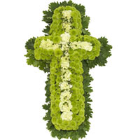 Cross of eternity funeral spray