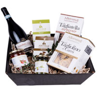 Creative Holiday Retreat Wine n Gourmet Basket