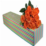 Eye-Catching Bunch of 12 Pastel Roses