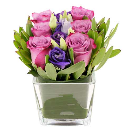 Beautiful Pink N Purple Flowers Bouquet