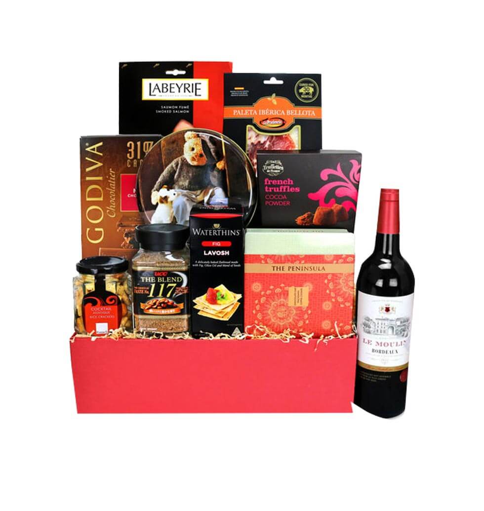 Liquor & Food Gift Basket