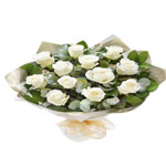 Heavenly White Rose Hand-tied