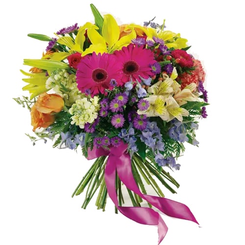 Charming Flowers from Garden presented in Mixed and Amazing Bouquet