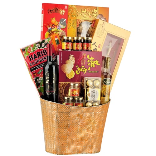 Magical Treat for Taste Gourmet Hamper with Wine