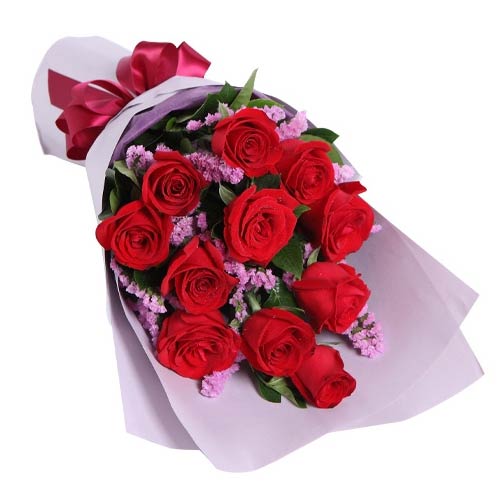 Modern Celebrate Love 12 Red Roses Bouquet