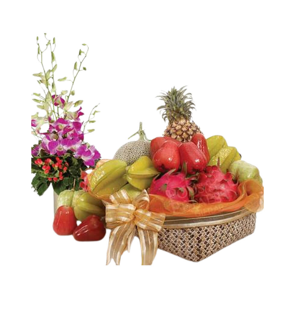 Fruits and Orchids Arrangement