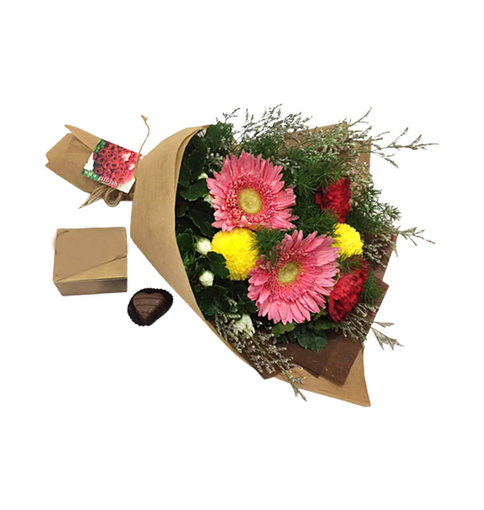 Chocolates and Gerberas