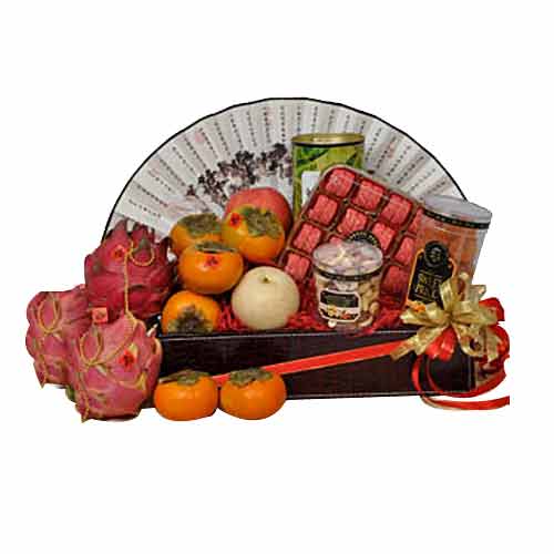 Juicy Shimmering Seasons Fruit n Gourmet Hamper