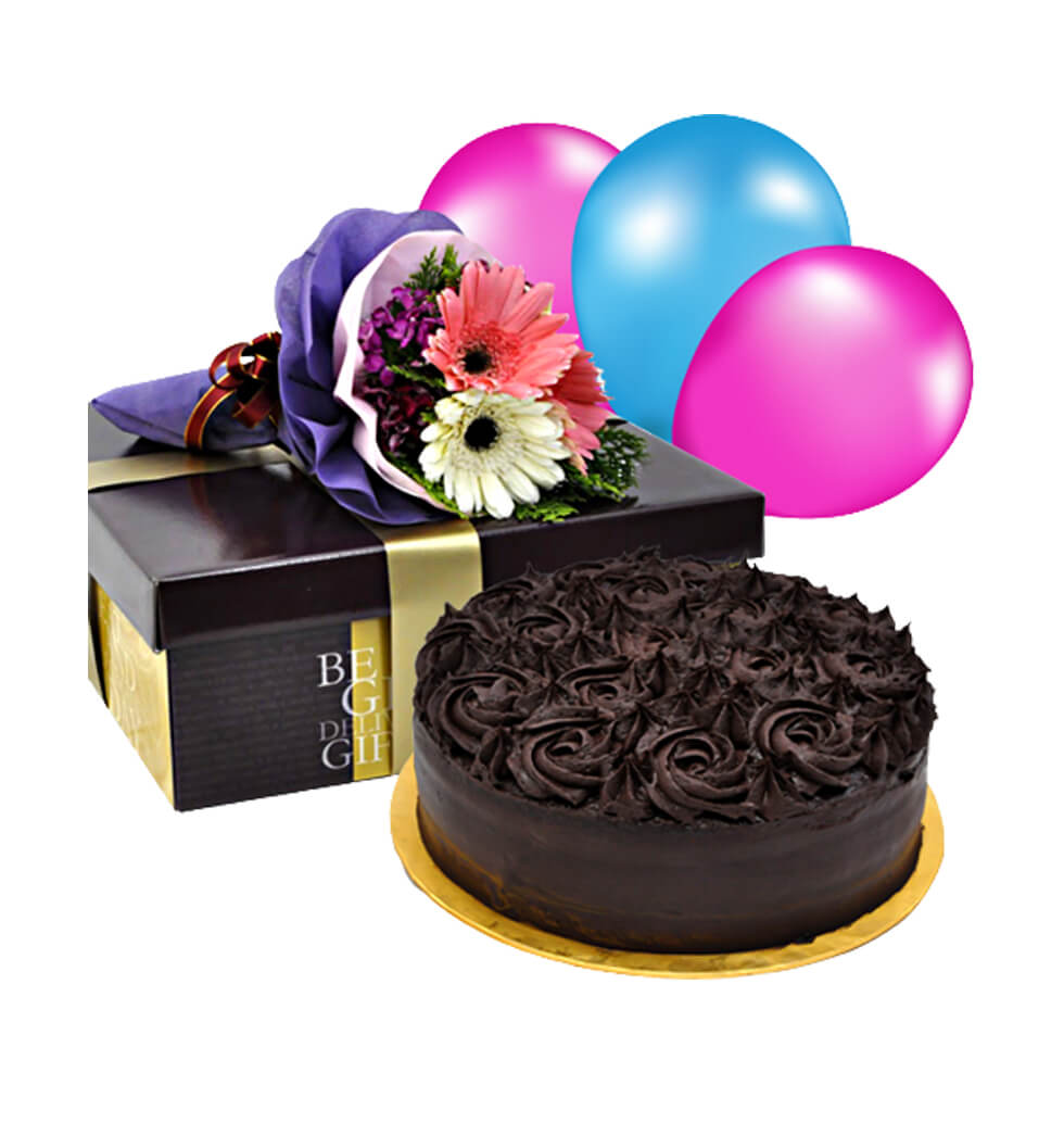 Consider giving this decadent chocolate cake as a ......  to Bukit Beruntung