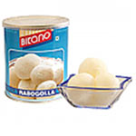 Appetizing 1 Kg Rasogulla Tin from Bikano