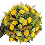 Passionate Goodbye for Now Arrangement of Yellow Flowers