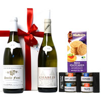 Handsome Delight Gift Hamper of Goodies with Wine