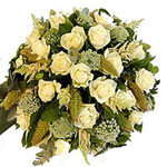 Unique All My Heart And Soul White Roses Arrangement