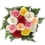 12 Mixed Roses Bouquet