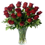 Expressive Deep Red Roses Arrangement