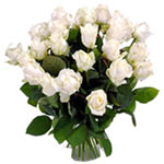 Classic Bouquet of 24 Snow White Roses