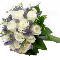 Bouquet of 13 White Roses