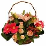 Pretty Pink Flower Basket