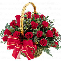 Red Rose Basket 18