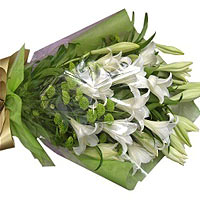 Show your support by sending this bouquet of White...