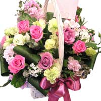 Roses in basket