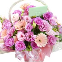 Seasonal flowers in basket  ......  to cheongju_southkorea.asp