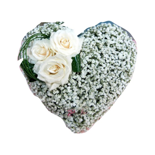 Your gift of flowers delivered with a sweet Rose Heart and Paniculata to add a s...