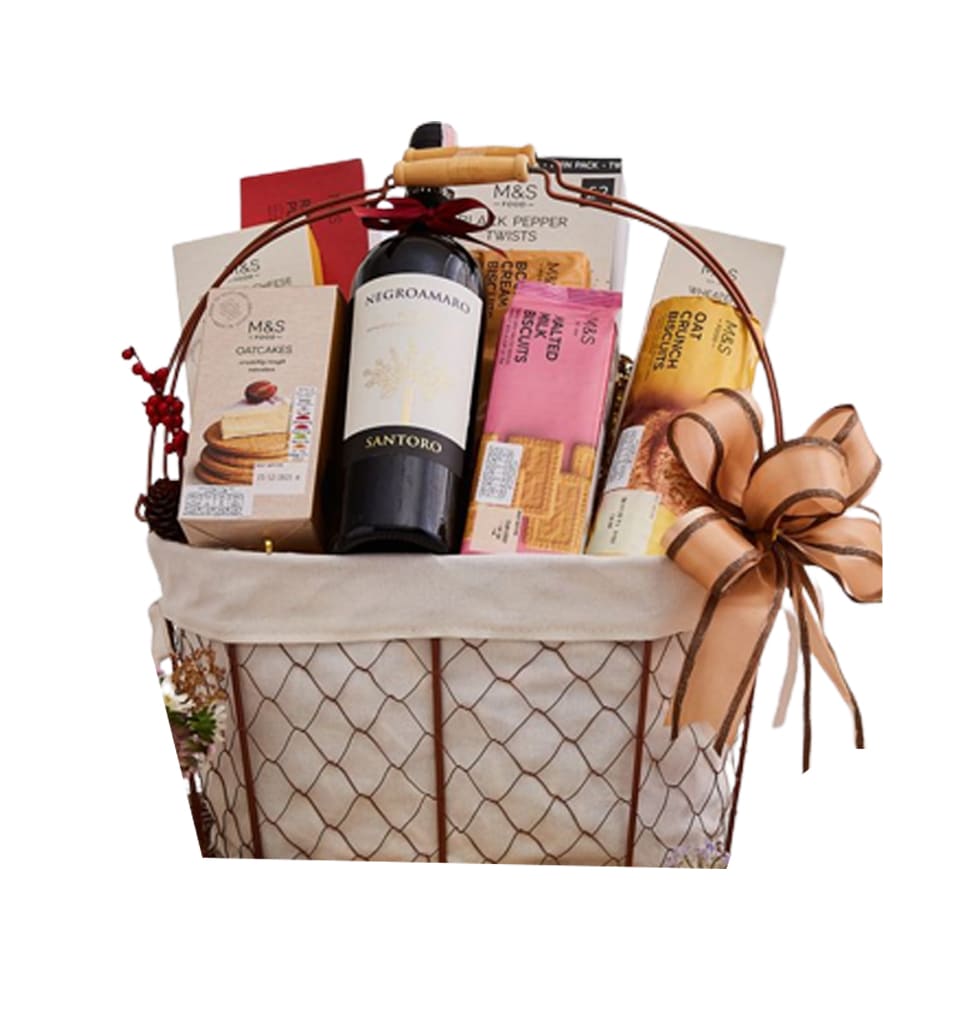 Wine And Gourmet Food Basket