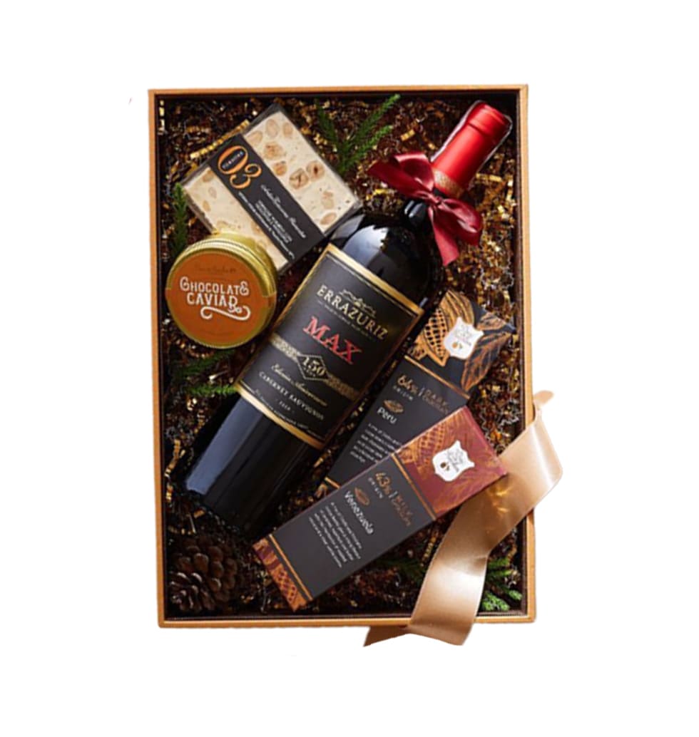 Delux Chocolates And Wine Hamper